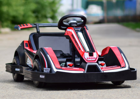 Masinuta-Kart electric pentru copii 3-11 ani, Racing 90W 12V 7Ah, telecomanda, rosu [1]
