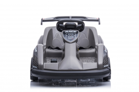 Masinuta-Kart electric pentru copii 2-5 ani, RACE8 35W 6V, telecomanda, culoare Gri [3]