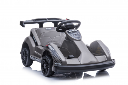 Masinuta-Kart electric pentru copii 2-5 ani, RACE8 35W 6V, telecomanda, culoare Gri [10]