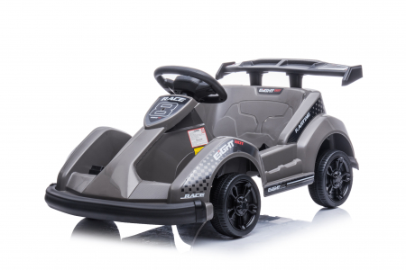 Masinuta-Kart electric pentru copii 2-5 ani, RACE8 35W 6V, telecomanda, culoare Gri [5]