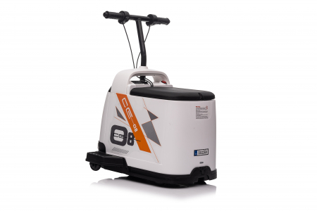 Masinuta electrica pentru copii 5-9 ani, Kinderauto Box-Car 360, 180W, 24V, culoare alba [19]