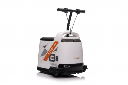 Masinuta electrica pentru copii 5-9 ani, Kinderauto Box-Car 360, 180W, 24V, culoare alba [27]