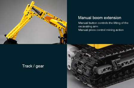 Excavator cu telecomanda CADA, set constructie din 544 piese [8]