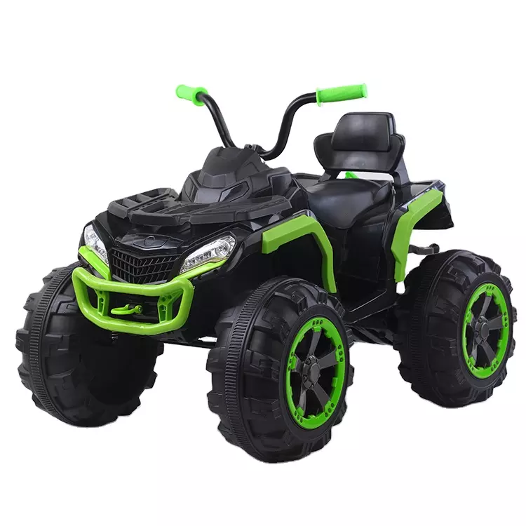 ATV electric + Remorca, Kinderauto Offroad 70W 12V cu scaun tapitat, culoare Verde [1]
