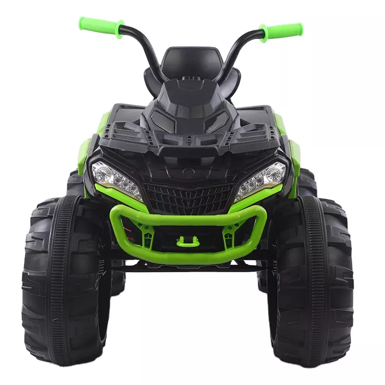 ATV electric + Remorca, Kinderauto Offroad 70W 12V cu scaun tapitat, culoare Verde [2]