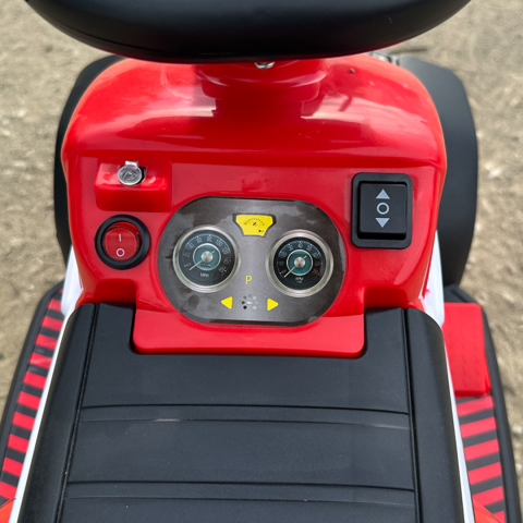 Mini excavator electric Kinderauto BJXZ219B 35W 6V,cu incarcator electric si remorca, rosu [16]