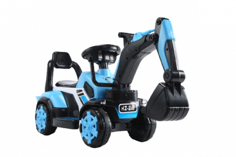 Masinute electrice - Mini excavator copii, model Kinderauto BJXZ216 cu incarcator manual, standard, culoare albastru