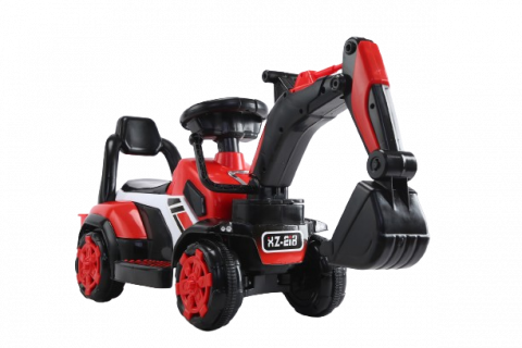 Masinute electrice - Mini excavator pentru copii  1-3 ani, model Kinderauto BJXZ216 cu incarcator manual, rosu