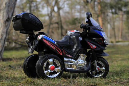 Mini motocicleta electrica copii 6V, 35W, neagra [5]