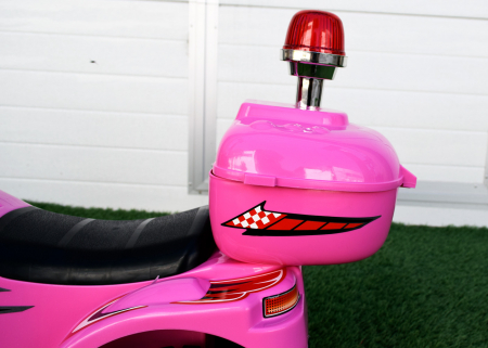 Mini motocicleta electrica pentru fetite cu 3 roti, Roz [11]