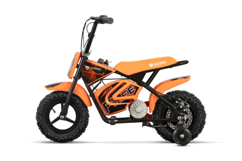 Mini Motocicleta electrica cu roti ajutatore, NITRO ECO Flee 300W 24V, culoare Portocalie [3]