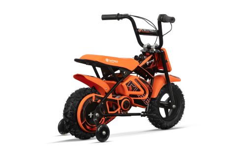 Mini Motocicleta electrica cu roti ajutatore, NITRO ECO Flee 300W 24V, culoare Portocalie [1]