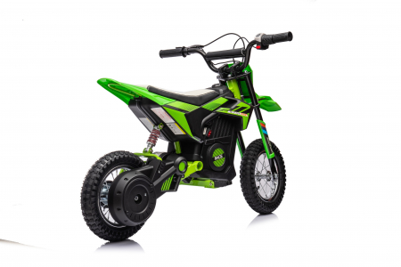 Motocicleta electrica pentru copil 4-9 ani, Kinderauto Enduro 250W 24V, culoare Verde [5]