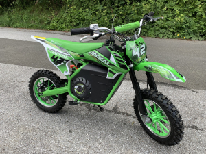 Motocicleta electrica pentru copii Eco Jackal 1000W 10 inch, culoare Verde [12]