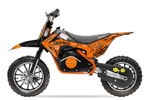 Produse in stoc - Motocicleta electrica pentru copii NITRO Eco Serval 500W  cu roti 10/10 inch, culoare Portocaliu