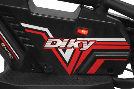 Bicicleta electrica fara pedale, Nitro Bike DIKY 180W 24V Lithium , Roti 12 inch, Rosu [10]