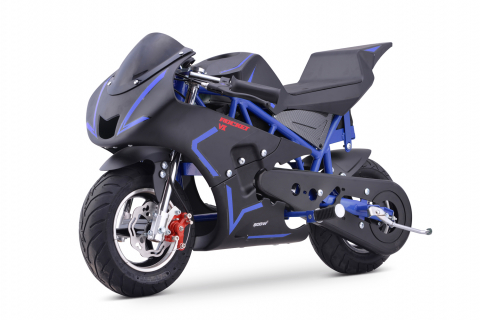 Motociclete electrice - Motocicleta electrica pentru copii NITRO E-Pocketbike Rocket VX 6" 800W 36V, culoare albastra