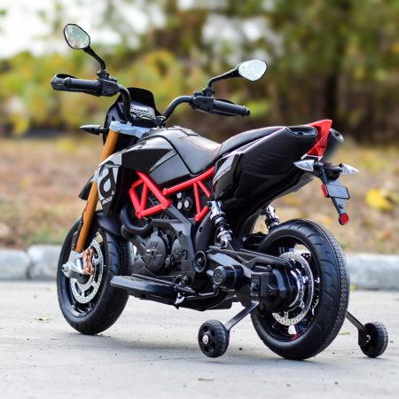 Motocicleta electrica APRILIA DORSODURO 900 60W 12V 7Ah, culoare Negru [6]