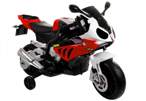 Motociclete electrice - Motocicleta electrica cu roti ajutatoare BMW S1000RR PREMIUM #Rosu