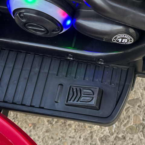 Motocicleta electrica BJDL1588 cu atasament, pentru copii 3-5 ani, 55W, 12V 7Ah, echipare premium, rosie [18]