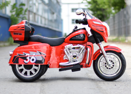 Motocicleta Chopper Victorius copii, 70W, 12V, rosie [5]