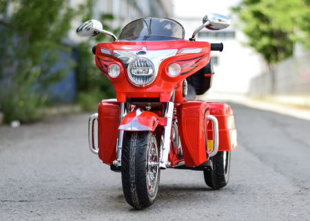 Motocicleta Chopper Victorius copii, 70W, 12V, rosie [3]