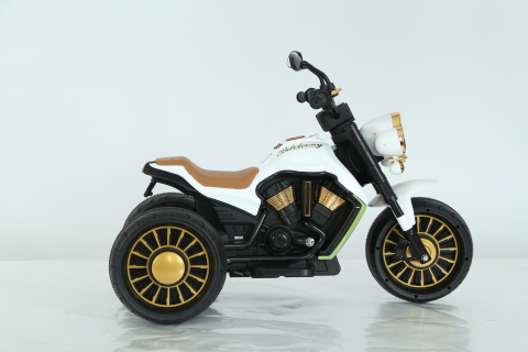 Motocicleta electrica cu 3 roti, Telecomanda, Kinderauto Jocker 70W premium, alb [6]