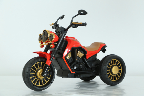 Motocicleta electrica cu 3 roti, Telecomanda, Kinderauto Jocker 70W premium, rosu [16]