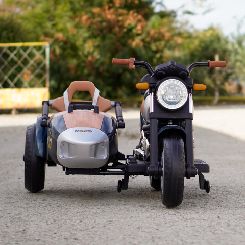 Motocicleta electrica cu atas BJTS0926, pentru copii 3-9 ani, 150W, 12V 12Ah, echipare premium, verde [2]