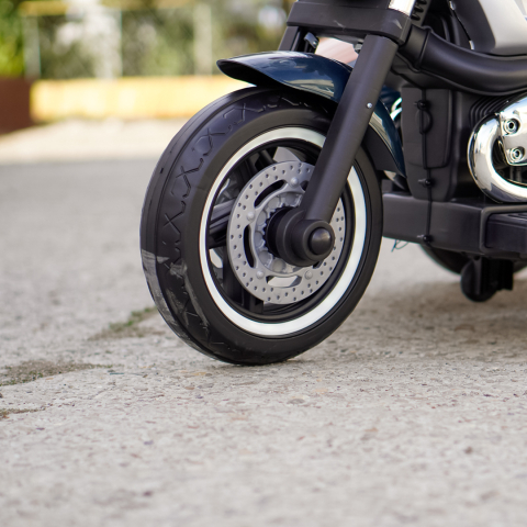 Motocicleta electrica cu atas BJTS0926, pentru copii 3-9 ani, 150W, 12V 12Ah, echipare premium, verde [10]