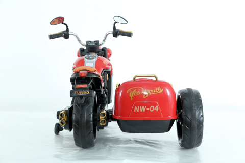 Motocicleta electrica cu atasament BJDL1588 55W 12V 7Ah PREMIUM, culoare rosie [6]