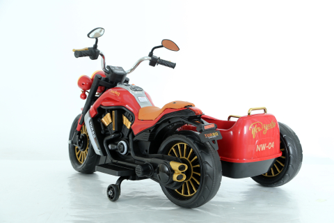 Motocicleta electrica cu atasament BJDL1588 55W 12V 7Ah PREMIUM, culoare rosie [5]