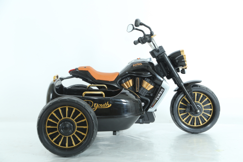 Motocicleta electrica cu atasament BJDL1588 55W 12V 7Ah PREMIUM, culoare neagra [2]