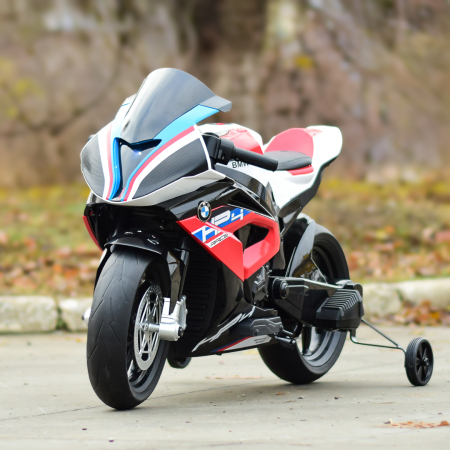 Motocicleta electrica cu licenta BMW HP4 Premium, pentru copil 3-9 ani, culoare Rosu [8]