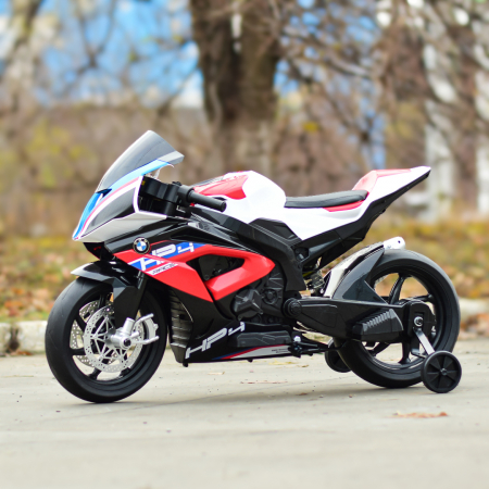 Motocicleta electrica cu licenta BMW HP4 Premium, pentru copil 3-9 ani, culoare Rosu [9]
