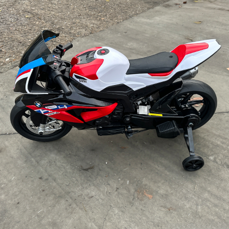 Motocicleta electrica cu licenta BMW HP4 Premium, pentru copil 3-9 ani, culoare Rosu [12]