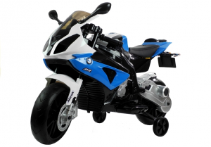 Motocicleta electrica cu roti ajutatoare BMW S1000RR PREMIUM #Albastru [5]