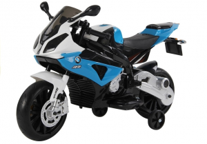 Motociclete electrice - Motocicleta electrica cu roti ajutatoare BMW S1000RR PREMIUM #Albastru