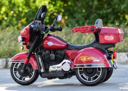 Motocicleta electrica cu telecomanda, Kinderauto BJLT609 50W 6V 7ah, culoare rosie [5]