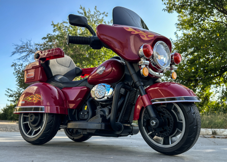 Motocicleta electrica cu telecomanda, Kinderauto BJLT609 50W 6V 7ah, culoare rosie [1]