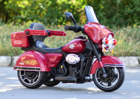 Motocicleta electrica cu telecomanda, Kinderauto BJLT609 50W 6V 7ah, culoare rosie [10]