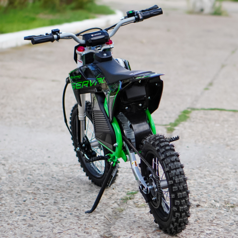 Motocicleta electrica E-Dirtbike Serval VX 1600W 14/12 48V 15Ah Lithiu ION, culoare Verde [7]