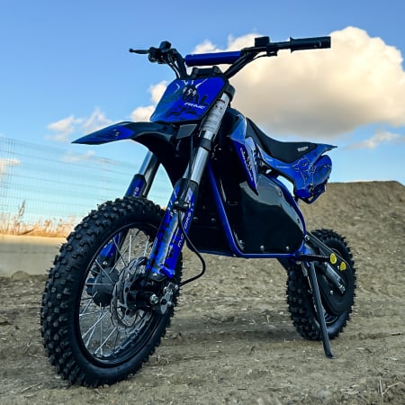 Motocicleta electrica Eco Serval PRIME 1200W 12/10 48V 15Ah Lithiu ION, culoare albastra [3]