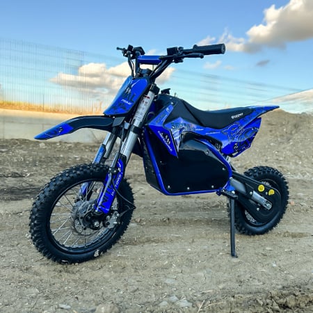 Motocicleta electrica Eco Serval PRIME 1200W 12/10 48V 15Ah Lithiu ION, culoare albastra [4]