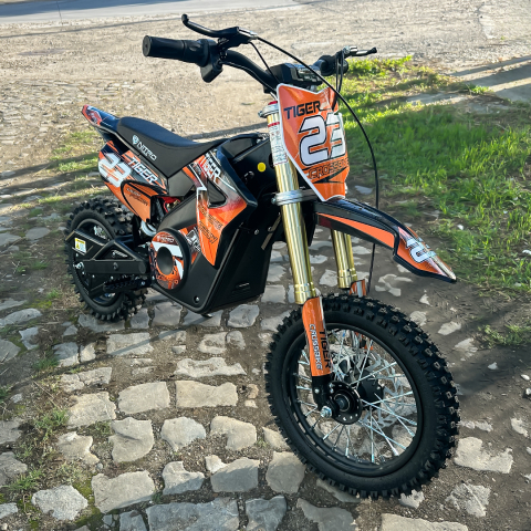 Motocicleta electrica Eco Tiger 1300W 14/12 48V 14Ah Lithiu ION #Portocaliu [9]