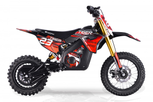 Motociclete electrice - Motocicleta electrica Eco Tiger 1300W 14/12 48V 14Ah Lithiu ION #Rosu