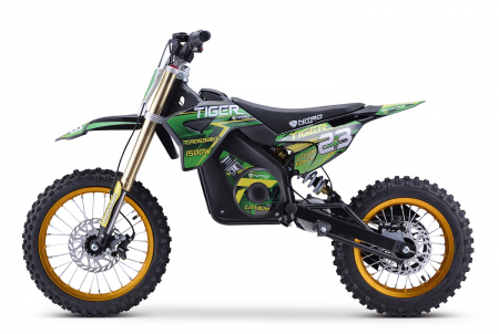 Motociclete electrice - Motocicleta electrica Eco Tiger 1500W 14/12 48V 14Ah Lithiu ION, culoare Verde