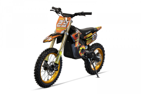 Motociclete electrice - Motocicleta electrica Eco Tiger 1500W 14/12 48V 14Ah Lithiu ION, culoare portocalie