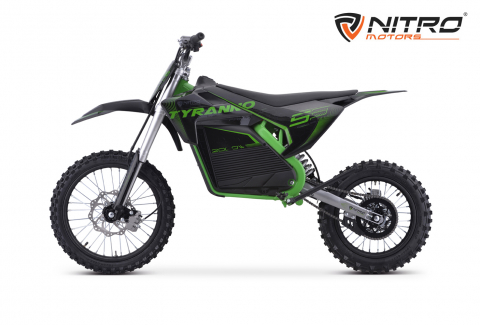 Motocicleta electrica E-Dirtbike Tyranno 2000W 19/16 72V 30Ah Lithiu ION, culoare verde [2]