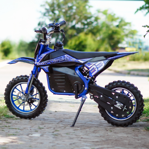 Motocicleta electrica NITRO Eco Fossa 1000W 36V cu limitator viteza, culoare albastra [6]